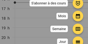 fonction emploi du temps dans l'application Lilu